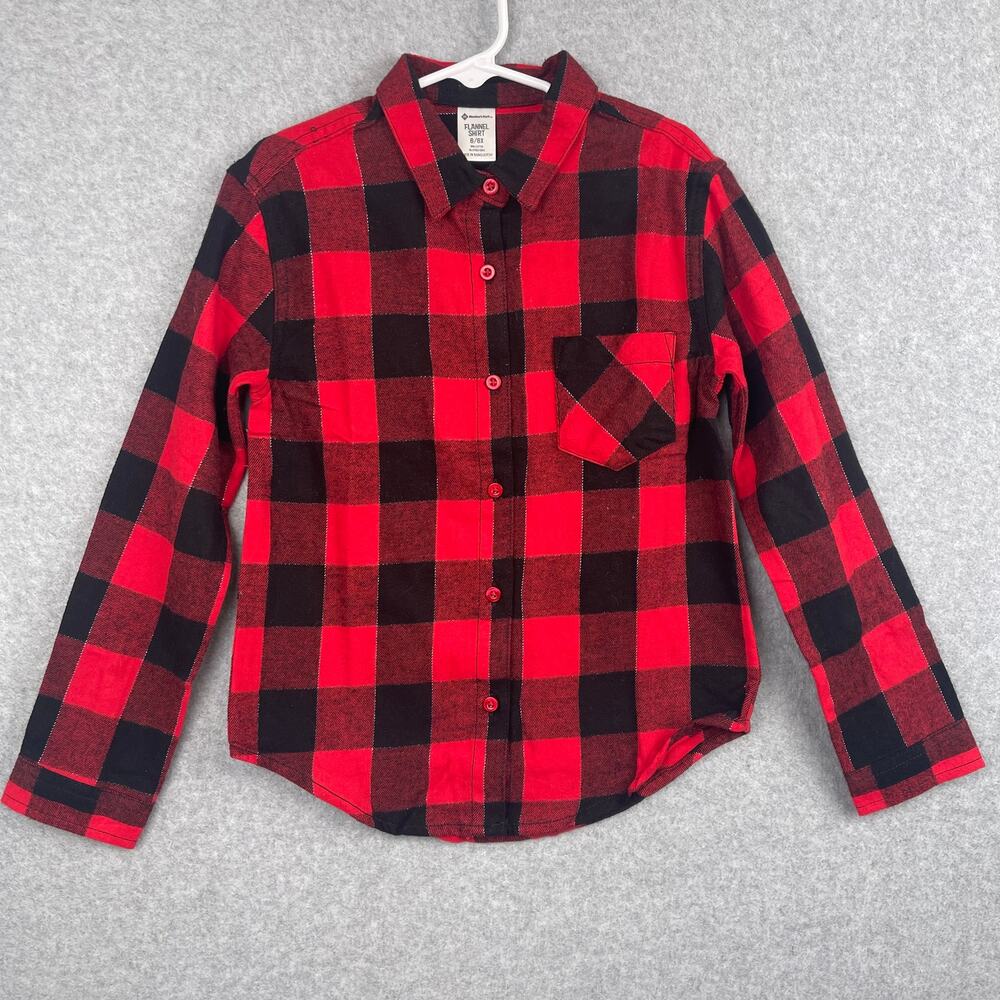 K0036 Member's Mark Kids Red Black Flannel Size 6/6X